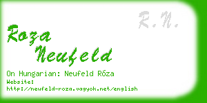 roza neufeld business card