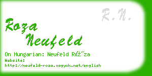 roza neufeld business card